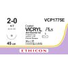Vicryl Plus gecoat violet 2-0, V-7 CR naald, VCP1775E, 24 stuks