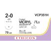 Vicryl Plus gecoat violet 2-0, CT naald, VCP351H, 36 stuks