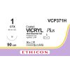 Vicryl Plus violet gecoat 1, CTX naald, VCP371H, 36 stuks