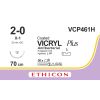 Vicryl Plus gecoat violet 2-0, X-1 naald, VCP461H, 36 stuks