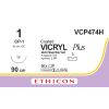 Vicryl Plus gecoat violet 1, CP-1 naald, VCP474H, 36 stuks