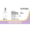 Vicryl Plus gecoat violet 2, CT CR naald, VCP754G, 12 stuks