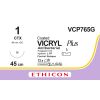 Vicryl Plus gecoat violet 1, CTX CR naald, VCP765G, 12 stuks