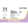 Vicryl Plus gecoat ongek. 2-0, SH PLUS CR naald, VCP770E, 24 stuks