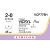 Vicryl Plus gecoat violet 2-0, SH PLUS CR naald, VCP779H, 36 stuks