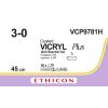 Vicryl Plus ongekleurd 3-0, VCP9781H zonder naald, 36 stuks