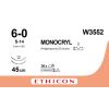 Monocryl ongekleurd 6-0, S-14 naald, W3552, 12 stuks