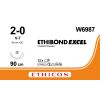 Ethibond Excel wit 2-0, V-7 naald, W6987, 12 stuks