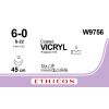 Vicryl gecoat ongekleurd 6-0, S-22 naald, W9756, 12 stuks