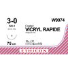 Vicryl Rapide gecoat ongekleurd 3-0, SH-1 naald, W9974, 12 stuks