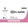 Vicryl Rapide gecoat ongekleurd 1, CTX PLUS naald, X605H, 36 stuks