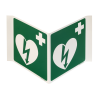 AED-bord panoramisch met pictogram