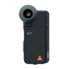 HEINE iC1 digitale dermatoscoop set met contactplaat met schaalverdeling, smartphone-case iC1/5 voor Apple iPhone 5s en SE (1e generatie), USB-kabel en medisch goedgekeurde voeding