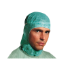 Operatiemuts Glenn groen met zweetband one size, 40 stuks