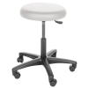 Tabouret Economy Wit, harde wielen