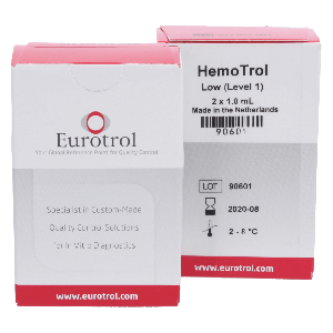 HemoCue Eurotrol Hemotrol hoog, 2 x 1 ml