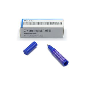 Avoca Zilvernitraatstift 95% in blauw plastic huls