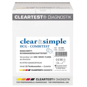 Zwangerschaptest Clear & Simple HCG Combitest, 25 stuks