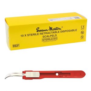 Swann Morton intrekbare scalpels RVS, steriel, nr. 12 (10 st.)