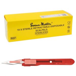 Swann Morton intrekbare scalpels RVS, steriel, nr. 25A (10 st.)