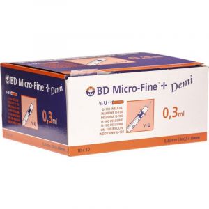 BD Micro-Fine 0,3 ml U-100 + 30G 0,3 x 8 mm, 10 stuks