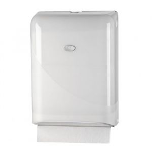 Pearl White handdoekdispenser voor de multifold en c-vouw