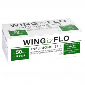 Vleugelnaalden WingFlo Groen 21G, 0,8 x 19 mm, 50 stuks